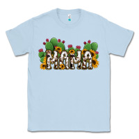 Dusty Blue Cactus Cowhide Sunflower Mama and Mini Set Classic Tee - Jasminsmagicworld