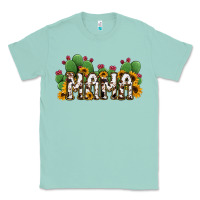 Seafoam Cactus Cowhide Sunflower Mama and Mini Set Classic Tee - Jasminsmagicworld