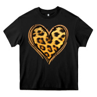 Black gold glitter leopard heart Heavy Core Tee - Jasminsmagicworld
