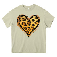 Mossy gold glitter leopard heart Heavy Core Tee - Jasminsmagicworld