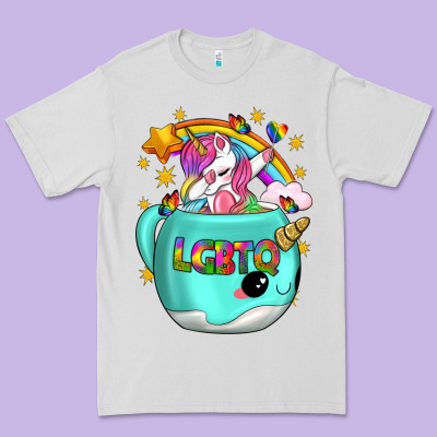 Lgbtq Unicorn And Narwhal Mug Premium Tee Designed By Bundleandbundleshop