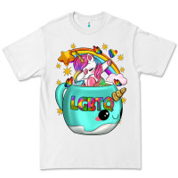 White LGBTQ Unicorn And Narwhal Mug Premium Tee - BundleAndBundleShop