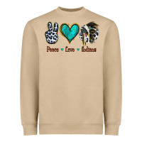 Mushroom Peace Love Indians Heavyweight Sweatshirt - Jasminsmagicworld