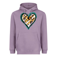 Lavender Glitter Leopard Heart Heavyweight Hoodie - Jasminsmagicworld