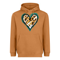 Meerkat Glitter Leopard Heart Heavyweight Hoodie - Jasminsmagicworld