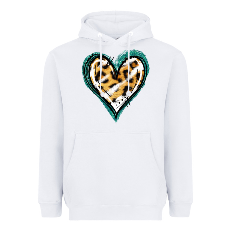 Glitter Leopard Heart Heavyweight Hoodie by Jasminsmagicworld | Teevron