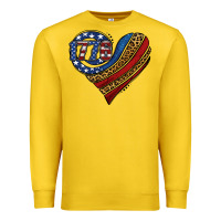 Lemon american western leopard flag heart Premium Sweatshirt - Jasminsmagicworld