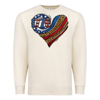Sandshell american western leopard flag heart Premium Sweatshirt - Jasminsmagicworld