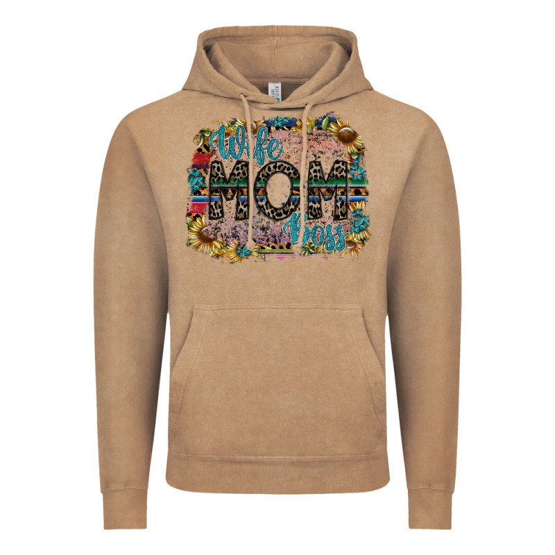 Wife Mom Boss Vintage Hoodie by SublimationCraftShop | Teevron