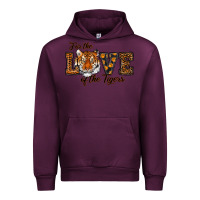 Mauve Wine love of the tigers Urban Hoodie - RanaPortraitStore