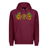 Burgundy Cactus Leopard Sunflower Mama and Mini Set Premium Hoodie - Jasminsmagicworld