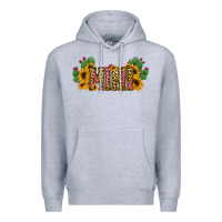 Heather Grey Cactus Leopard Sunflower Mama and Mini Set Premium Hoodie - Jasminsmagicworld
