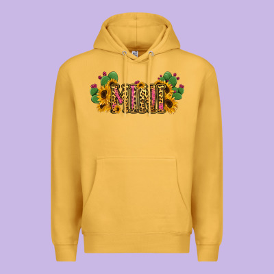 Cactus Leopard Sunflower Mama And Mini Set Premium Hoodie Designed By Jasminsmagicworld