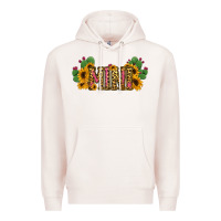 Pale Pink Cactus Leopard Sunflower Mama and Mini Set Premium Hoodie - Jasminsmagicworld