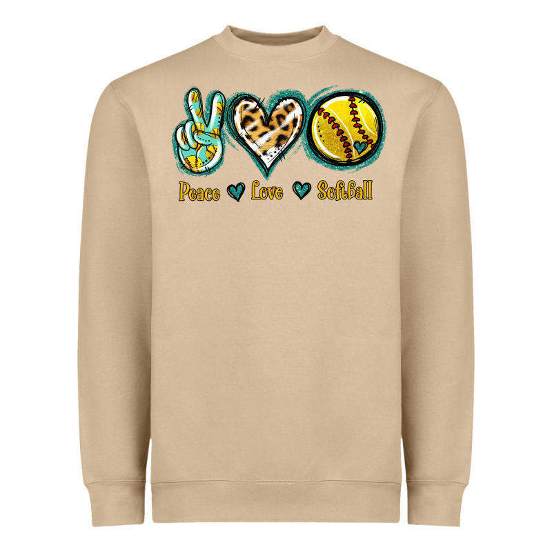 Peace Love Softball Heavyweight Sweatshirt by Jasminsmagicworld | Teevron