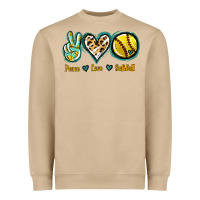 Mushroom Peace Love Softball Heavyweight Sweatshirt - Jasminsmagicworld