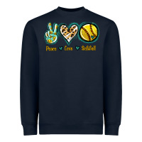 Navy Peace Love Softball Heavyweight Sweatshirt - Jasminsmagicworld