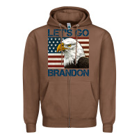 Chestnut american bald eagle let's go brandon Zipper Hoodie - Jasminsmagicworld