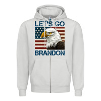 Dove Grey american bald eagle let's go brandon Zipper Hoodie - Jasminsmagicworld