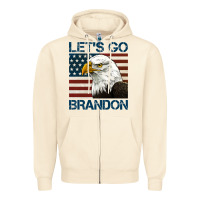 Sandshell american bald eagle let's go brandon Zipper Hoodie - Jasminsmagicworld