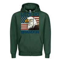 American Bald Eagle Let's Go Brandon Zipper Hoodie | Teevron
