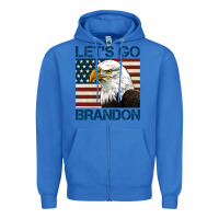 True Royal american bald eagle let's go brandon Zipper Hoodie - Jasminsmagicworld