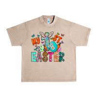 French Oak My 1st Easter Urban Heavy Tee - CowhideDigitalArt