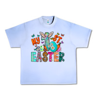 Grape Ice My 1st Easter Urban Heavy Tee - CowhideDigitalArt