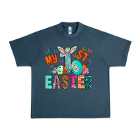 Midnight Navy My 1st Easter Urban Heavy Tee - CowhideDigitalArt