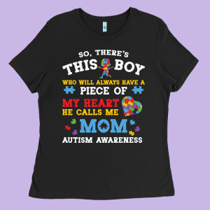 Lil Autism Mom Ladies Tee Designed By Cowhidedigitalart
