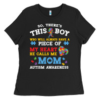 Black LIL Autism Mom Ladies Tee - CowhideDigitalArt