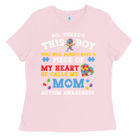 Bubblegum Pink LIL Autism Mom Ladies Tee - CowhideDigitalArt