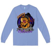 Colony Blue Happy Halloween Long Sleeve Tee - SublimationCraftShop