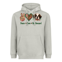 Moon Dust Peace Love St. Bernard Heavyweight Hoodie - Jasminsmagicworld