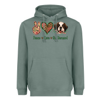 Sage Peace Love St. Bernard Heavyweight Hoodie - Jasminsmagicworld