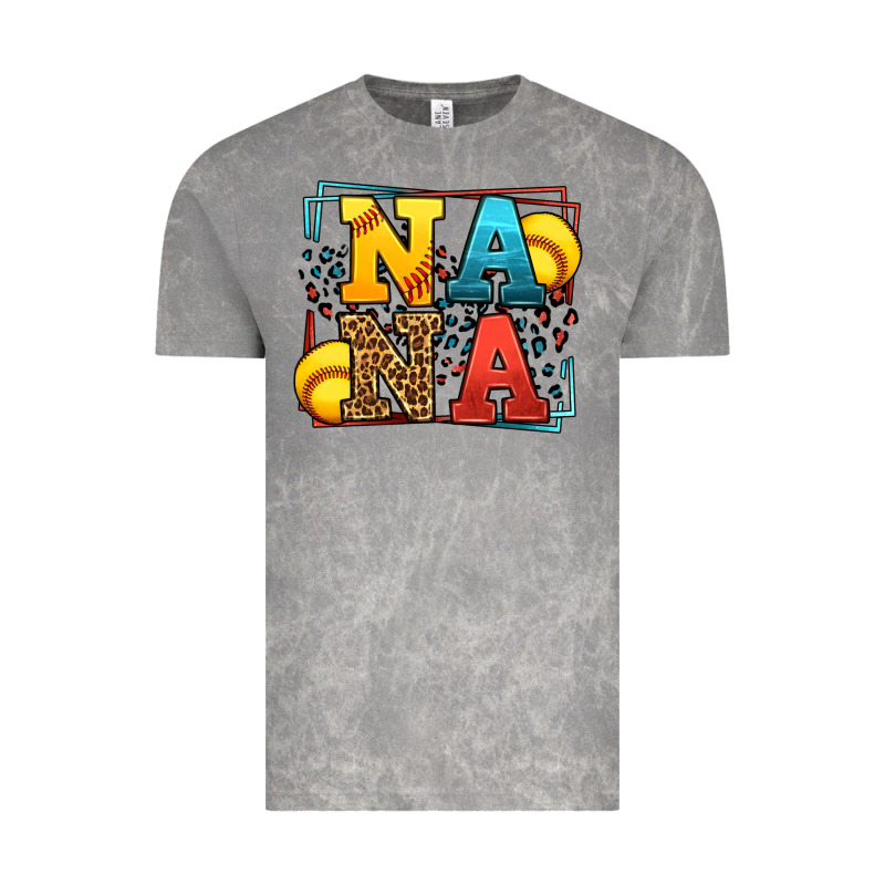 Softball Nana Leopard Frame Vintage Tee by LillyAllenDesigns | Teevron