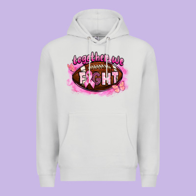 Together We Fight Football Premium Hoodie Designed By Barkaloodesign