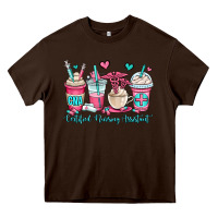 Chocolate Brown cna certified nursing assistant coffee cups Heavy Core Tee - OliviaCreatesArt