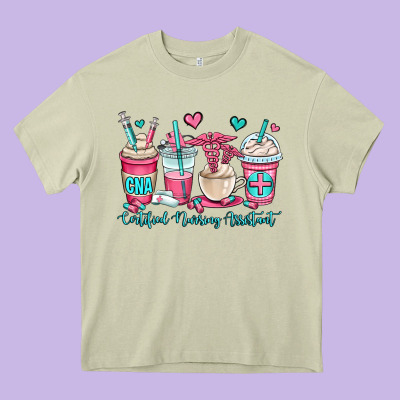 Cna Certified Nursing Assistant Coffee Cups Heavy Core Tee Designed By Oliviacreatesart