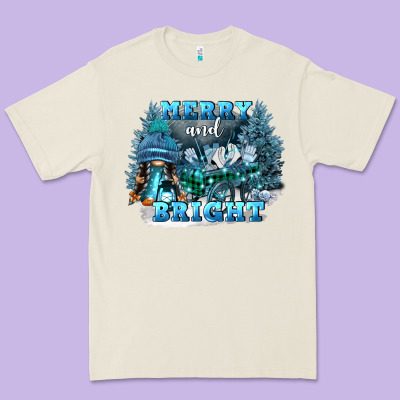 Merry And Bright Premium Tee Designed By Fadigitalartstudio