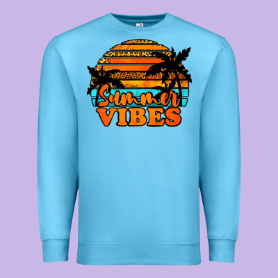 Summer Vibes Premium Sweatshirt Designed By Jasminsmagicworld