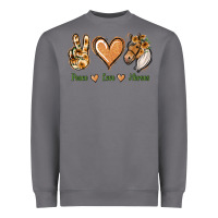 Storm Peace Love Horses Heavyweight Sweatshirt - Jasminsmagicworld