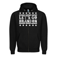 Black Let's Go Brandon Impeach Zipper Hoodie - Jasminsmagicworld