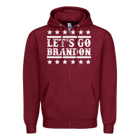 Burgundy Let's Go Brandon Impeach Zipper Hoodie - Jasminsmagicworld
