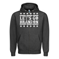 Charcoal Heather Let's Go Brandon Impeach Zipper Hoodie - Jasminsmagicworld
