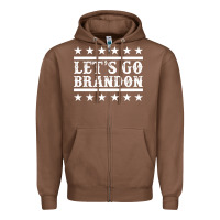 Chestnut Let's Go Brandon Impeach Zipper Hoodie - Jasminsmagicworld