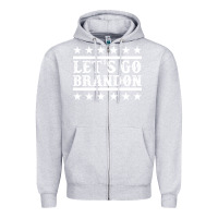 Heather Grey Let's Go Brandon Impeach Zipper Hoodie - Jasminsmagicworld