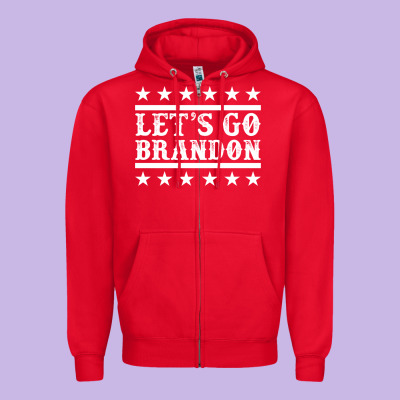 Let's Go Brandon Impeach Zipper Hoodie Designed By Jasminsmagicworld