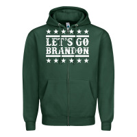 Sports Green Let's Go Brandon Impeach Zipper Hoodie - Jasminsmagicworld