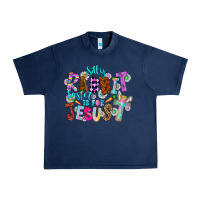 Navy Silly Rabbit Easter Is For Jesus Urban Heavy Tee - CowhideDigitalArt